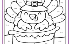Thanksgiving Colornumber Pages - K12 Math Worksheets regarding Thanksgiving Fun Math Worksheets Printable