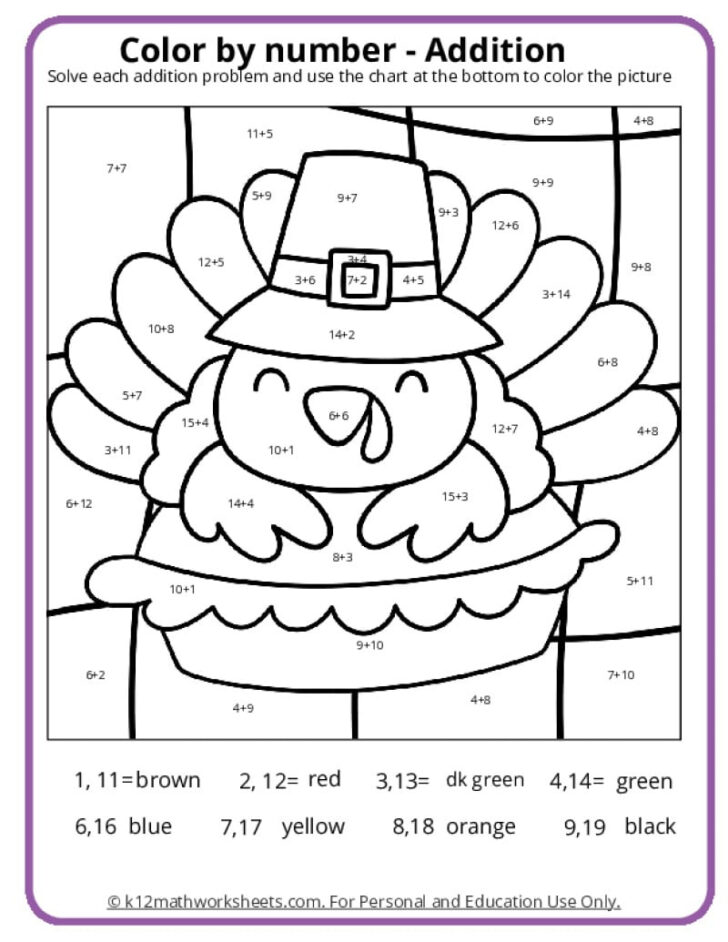 Fun Thanksgiving Worksheets For Kindergarten