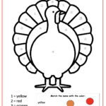 Thanksgiving Colournumber Turkey | Early Education Zone With Thanksgiving Turkey Worksheet