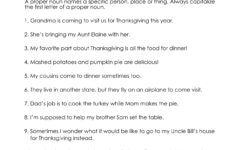 Thanksgiving Common Vs. Proper Nouns Worksheet | Squarehead Teachers pertaining to Thanksgiving Nouns Worksheets