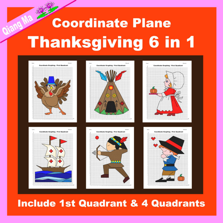 Free Thanksgiving Coordinate Graphing Picture Worksheets