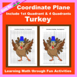 Thanksgiving Coordinate Plane Graphing Picture: Turkey | Made Intended For Thanksgiving Coordinate Graphing Picture Worksheets