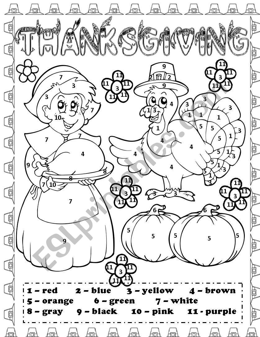 Thanksgiving Day - Esl Worksheetlupiscasu with regard to Thanksgiving Day Worksheet