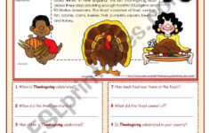Thanksgiving Day - Reading Comprehension ***Editable - Esl with The First Thanksgiving Worksheets