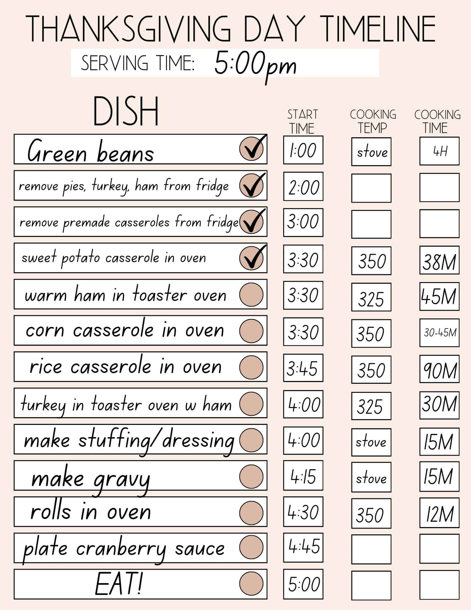 Thanksgiving Day Timeline Worksheet And My Menu - Worthing Court regarding Planning A Thanksgiving Dinner Worksheet