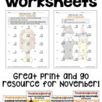 Thanksgiving Decimal Worksheet Bundle With Thanksgiving Decimal Worksheets