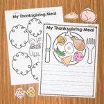 Thanksgiving Dinner Writing Craft   Simply Kinder + Printable With My Thanksgiving Plate Worksheet