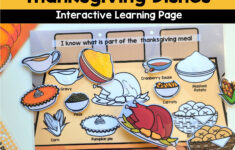 Thanksgiving Dishes Printable, Learn The Traditional Thanksgiving inside Thanksgiving Meal Worksheet