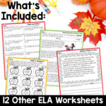 Thanksgiving Ela Worksheets Reading Comprehension Writing Prompts Intended For Thanksgiving Cause And Effect Worksheets