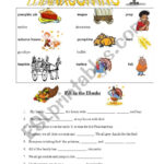 Thanksgiving Fill In The Blanks   Esl Worksheetjbm182 Within Fill In The Blank Thanksgiving Worksheets