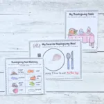 Thanksgiving Food Worksheet | Coloring And Cut Paste Activity With My Thanksgiving Meal Worksheet
