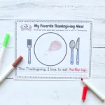 Thanksgiving Food Worksheet | Coloring And Cut Paste Activity With Regard To Thanksgiving Favorites Worksheet