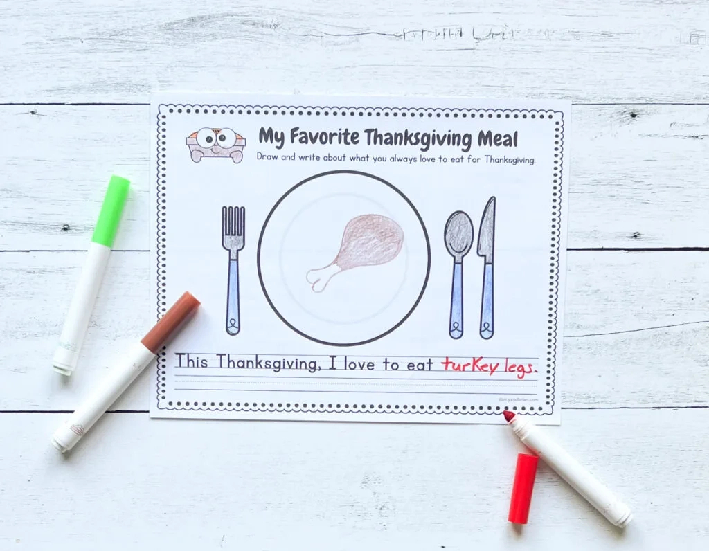 Thanksgiving Food Worksheet | Coloring And Cut Paste Activity with regard to Thanksgiving Favorites Worksheet