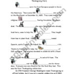 Thanksgiving History Cloze #1   Esl Worksheetsuperjoy In Thanksgiving Cloze Worksheets
