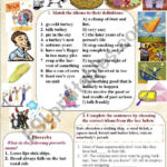 Thanksgiving Idioms And Proverbs (With Keys)   Esl Worksheet In Thanksgiving Idioms Worksheet
