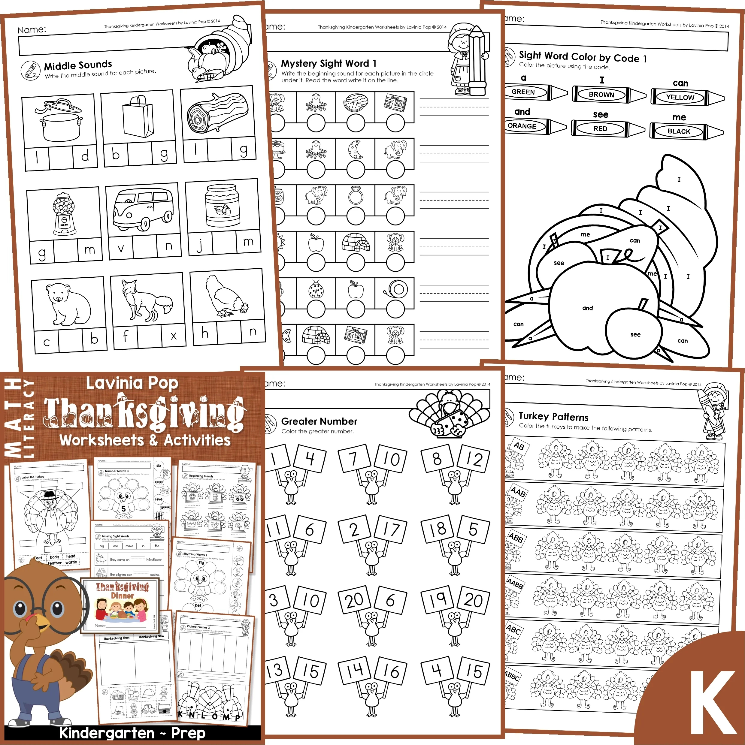 Thanksgiving Kindergarten Worksheets And Activities No Prep pertaining to Thanksgiving Kindergarten Worksheets