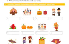 Thanksgiving Lesson (A1 Level) Gener…: English Esl Worksheets Pdf pertaining to Thanksgiving Esl Worksheets