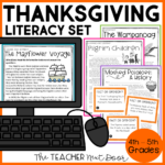 Thanksgiving Literacy Unit Print And Digital   The Teacher Next Door Pertaining To Thanksgiving Cause And Effect Worksheets