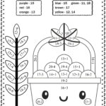 Thanksgiving Math: Colorcode Worksheets   Etsy Pertaining To Thanksgiving Addition Worksheets