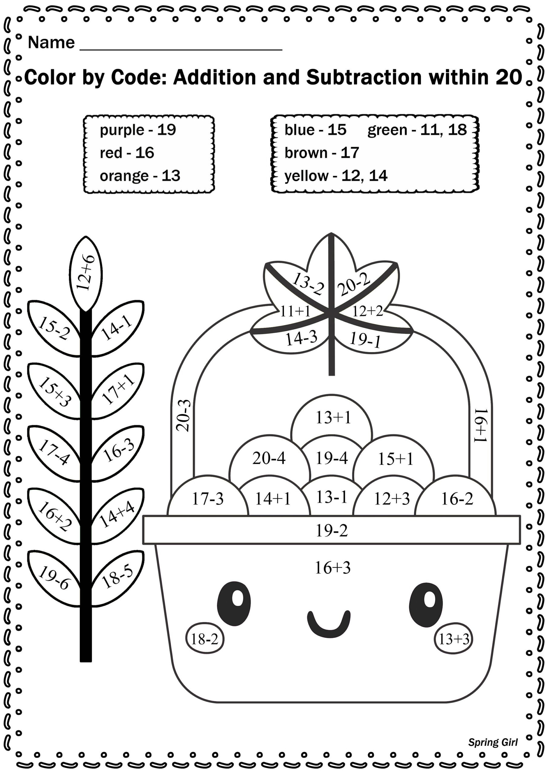 Thanksgiving Math: Colorcode Worksheets - Etsy regarding Thanksgiving Math Addition Worksheets