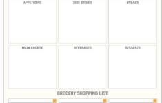 Thanksgiving Meal Planners &amp; Shopping List Printables - Free inside Thanksgiving Menu Worksheet