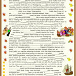 Thanksgiving Origins And Celebration…: English Esl Worksheets Pdf Regarding Thanksgiving Fill In The Blank Worksheets