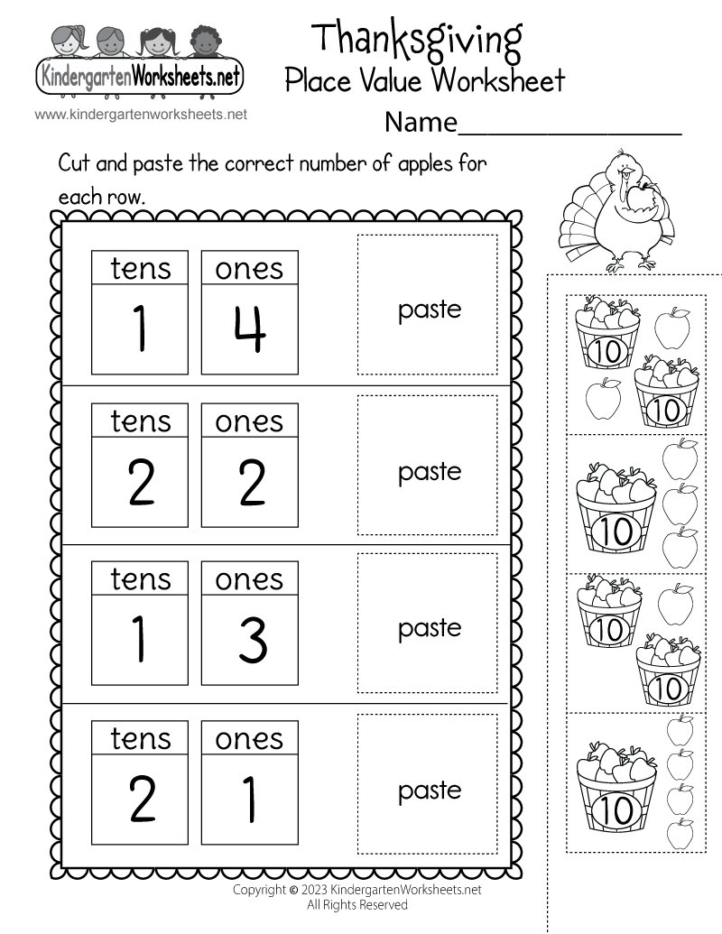Thanksgiving Place Value Worksheet - Free Printable, Digital, &amp;amp; Pdf regarding Thanksgiving Worksheets Elementary