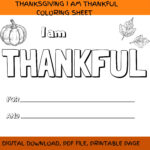Thanksgiving Printable For Kids, I Am Thankful For Printable Regarding I Am Thankful For Worksheet Thanksgiving