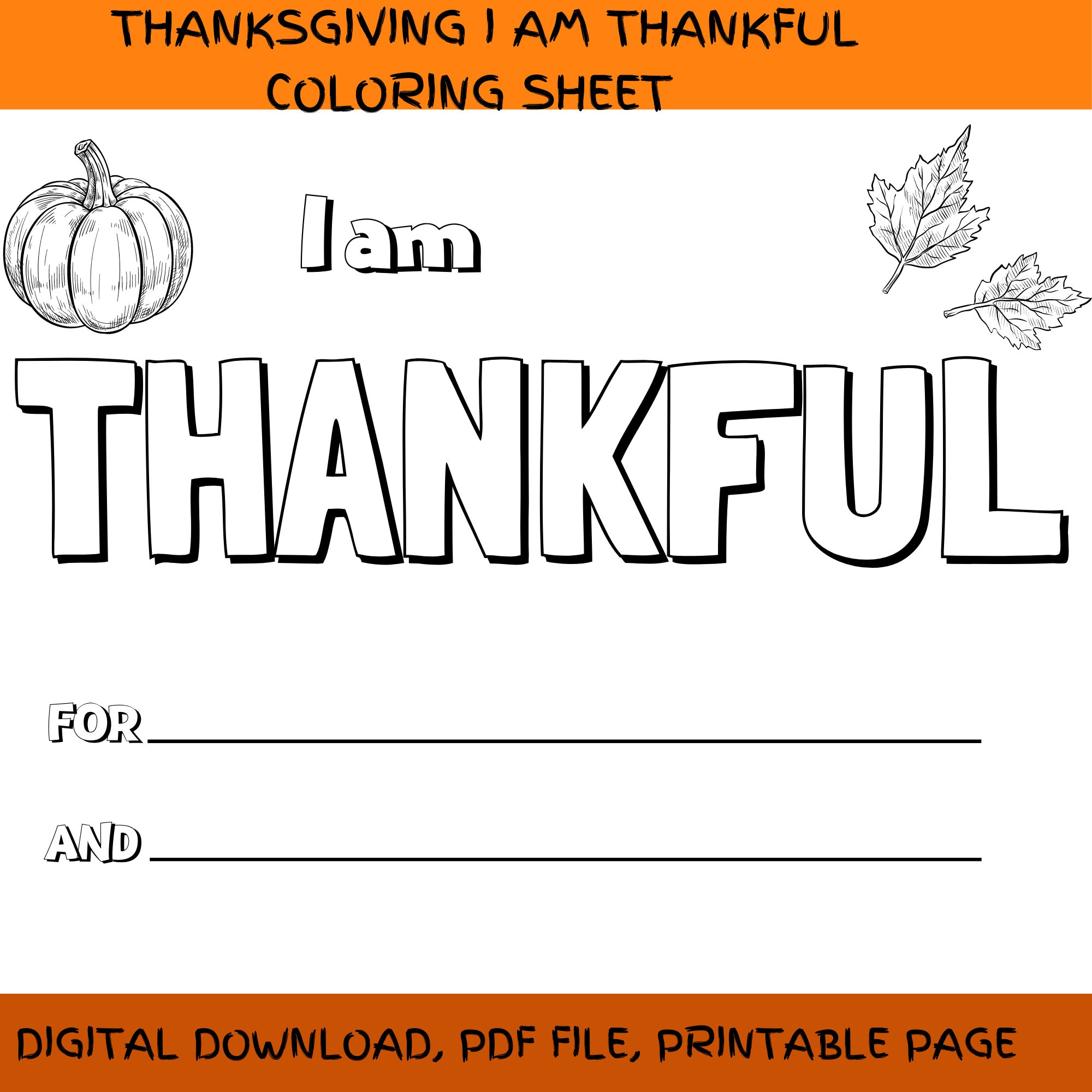 Thanksgiving Printable For Kids, I Am Thankful For Printable regarding I Am Thankful For Worksheet Thanksgiving