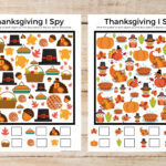 Thanksgiving Printable, Thanksgiving Spy Printable Game, I Spy With I Spy Thanksgiving Worksheet