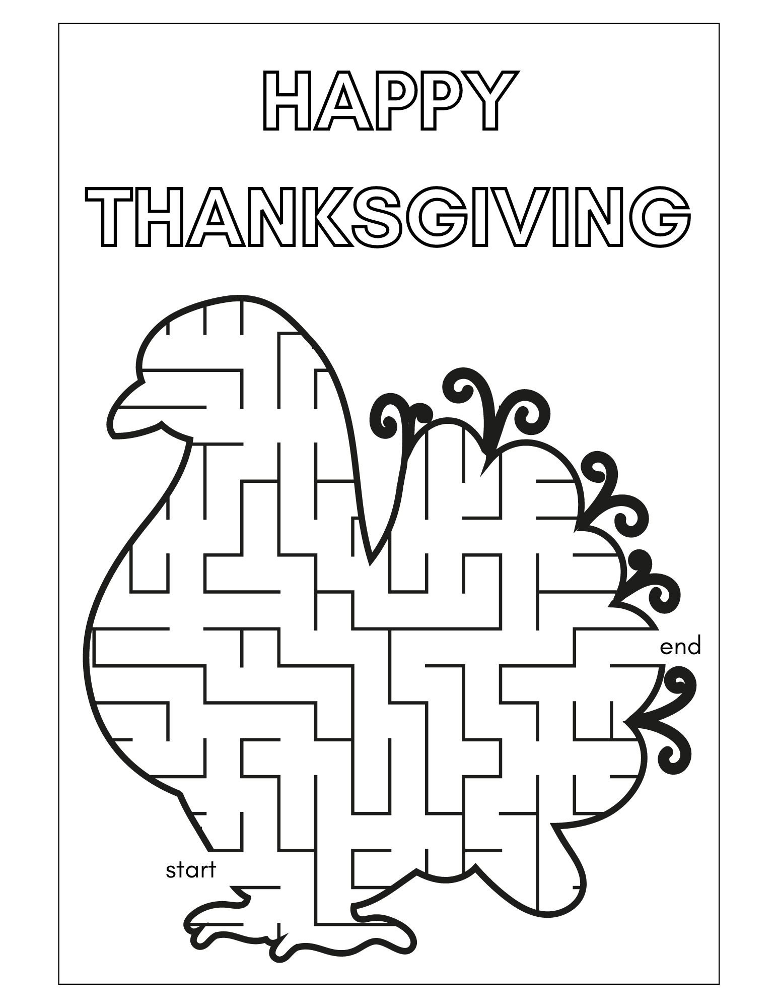 Thanksgiving Printables And Activity Pages For Kids - Minnesota Parent for Happy Thanksgiving Worksheets