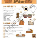 Thanksgiving Pumpkin Pie   Esl Worksheetteresaraiva With Regard To Thanksgiving And The Pumpkin Pie Worksheet