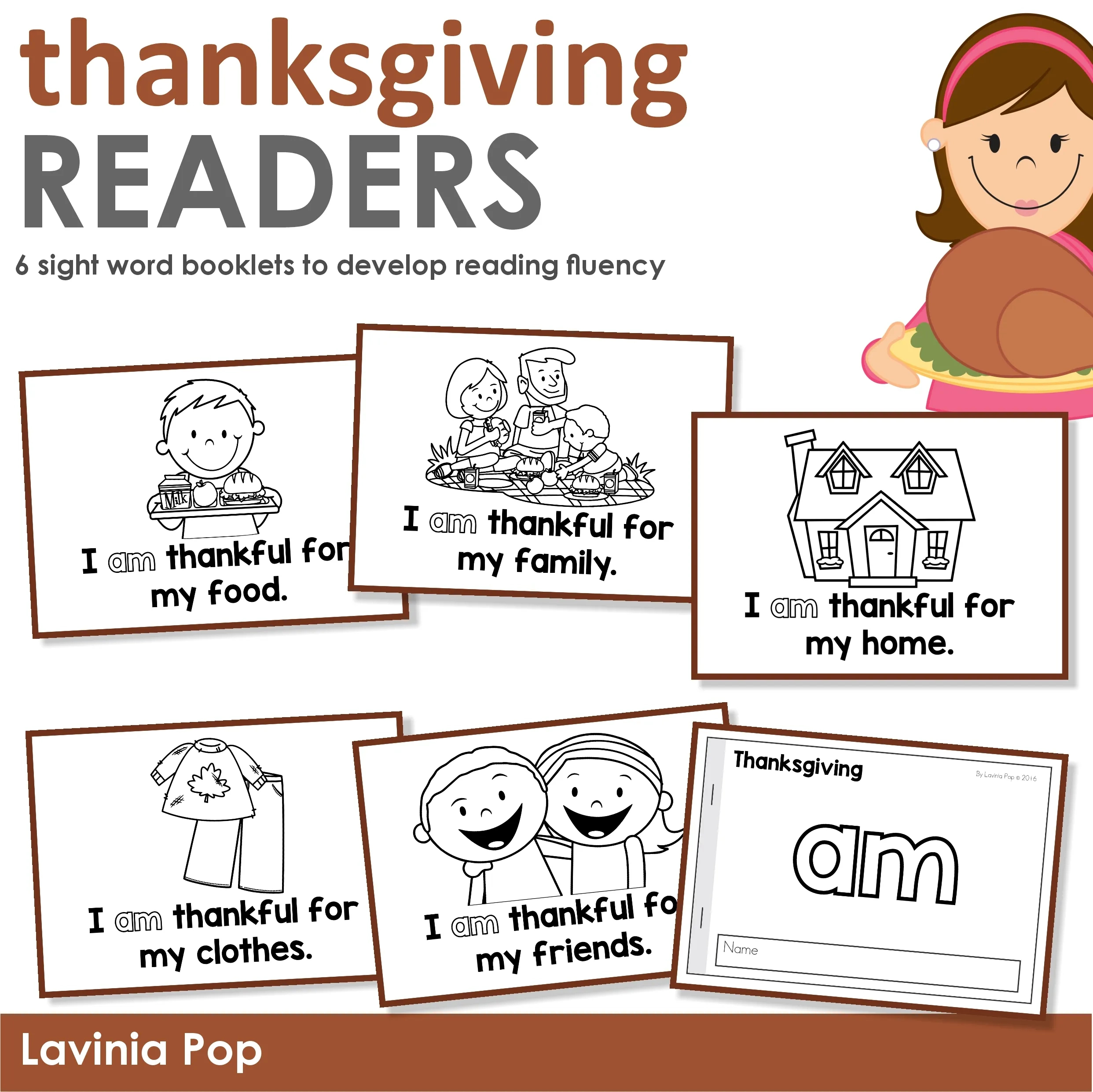 Thanksgiving Read &amp;amp; Trace Sight Word Readers - In My World inside Kindergarten Thanksgiving Reading Worksheets