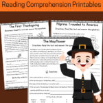 Thanksgiving Reading Comprehension Printables For Kids Intended For First Thanksgiving Reading Comprehension Worksheet