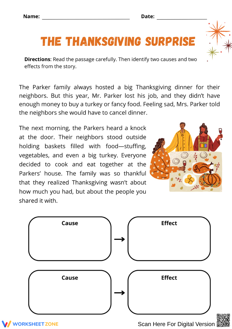 thanksgiving reading comprehension strategies worksheets within thanksgiving cause and effect worksheets Thanksgiving Reading Comprehension Strategies Worksheets within Thanksgiving Cause and Effect Worksheets