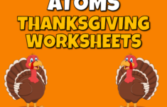 Thanksgiving Science Counting Atoms Worksheets | Madeteachers inside Chemistry Thanksgiving Worksheet