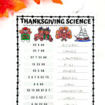 Thanksgiving Science Worksheet (Fun With The Periodic Table) Throughout Chemistry Thanksgiving Worksheet