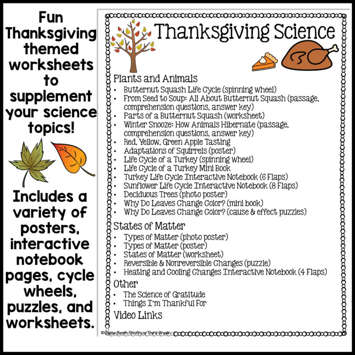 Thanksgiving 4th Grade Worksheets