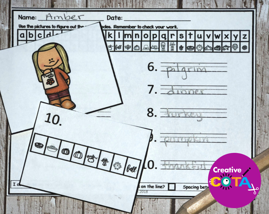 Thanksgiving Secret Code Worksheets - Your Therapy Source pertaining to Thanksgiving Secret Code Worksheets