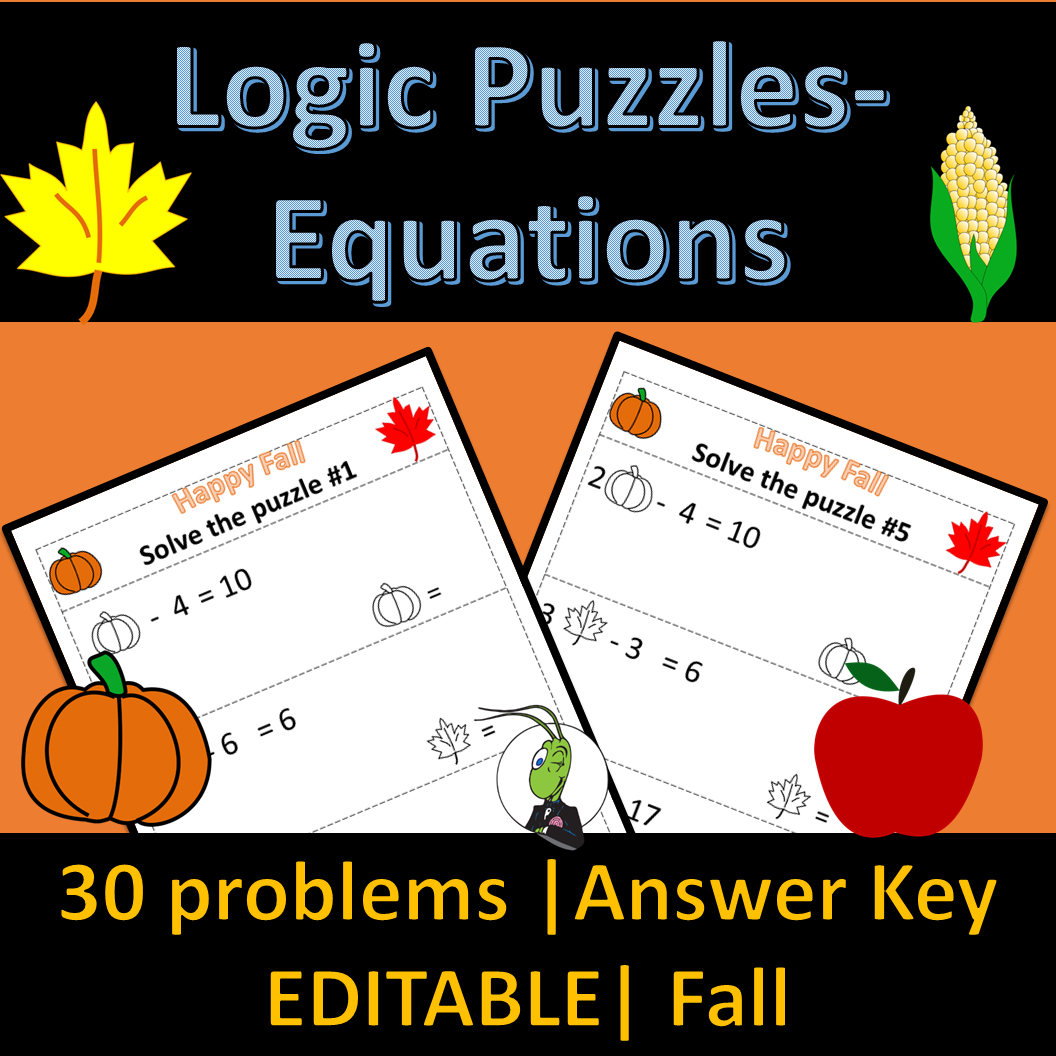 Thanksgiving Solving Equations Logic Puzzle | Algebra 1 - Classful pertaining to Thanksgiving Solving Equations Worksheets