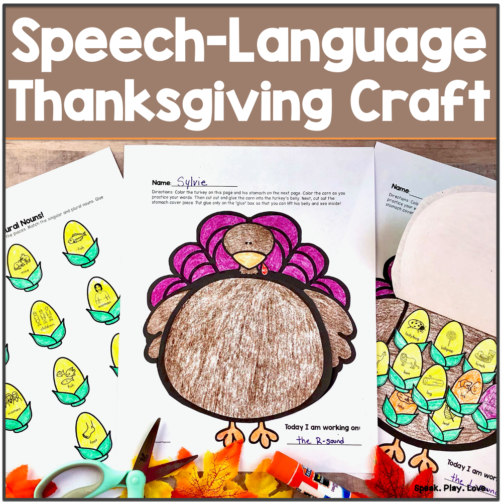 Thanksgiving Speech Therapy Craft - Articulation And Language inside Thanksgiving Articulation Worksheets