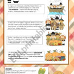 Thanksgiving Story   Esl Worksheetmaestralidia Intended For Thanksgiving History Worksheets