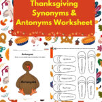 Thanksgiving Synonyms & Antonyms Worksheet Turkey Activities For Regarding Thanksgiving Synonyms Worksheet