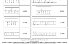Thanksgiving Tracing Worksheet - Free Printable, Digital, &amp; Pdf for Thanksgiving Sight Word Worksheets