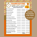 Thanksgiving Trivia Game, Think Fast Game, Thanksgiving Printable Regarding Thanksgiving Games Worksheets