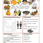 Thanksgiving Vocabulary Exercises Wo…: English Esl Worksheets Pdf In Thanksgiving Vocabulary Worksheet