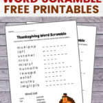 Thanksgiving Word Scramble Free Printable With Answer Key Pertaining To Thanksgiving Unscramble Worksheets