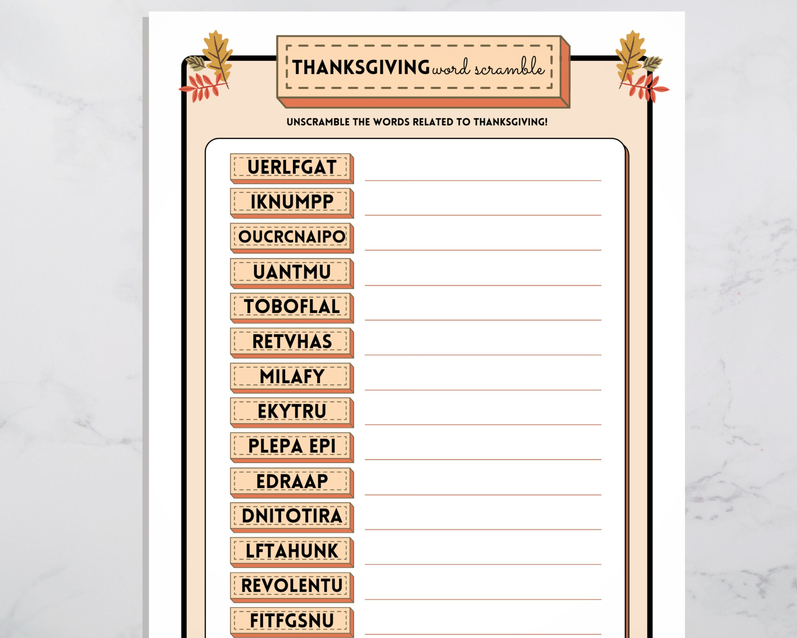 thanksgiving word scramble game printable party activity digital with unscramble thanksgiving words worksheet scaled Thanksgiving Word Scramble Game: Printable Party Activity (Digital with Unscramble Thanksgiving Words Worksheet