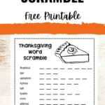 Thanksgiving Word Scramble With Answer Key {Instant Download} With Thanksgiving Word Scramble Worksheet Answers