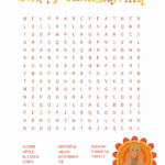 Thanksgiving Word Search   Kids Activity Zone Pertaining To Thanksgiving Word Search Worksheets